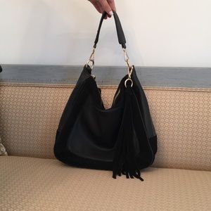 Black hobo style purse